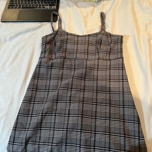 Hollister Black and White Plaid Dress